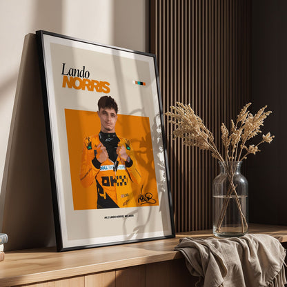 Flex Designs Poster Lando Norris McLaren F1 FlexM 5 x 7" Home Goods - Sports  Poster
