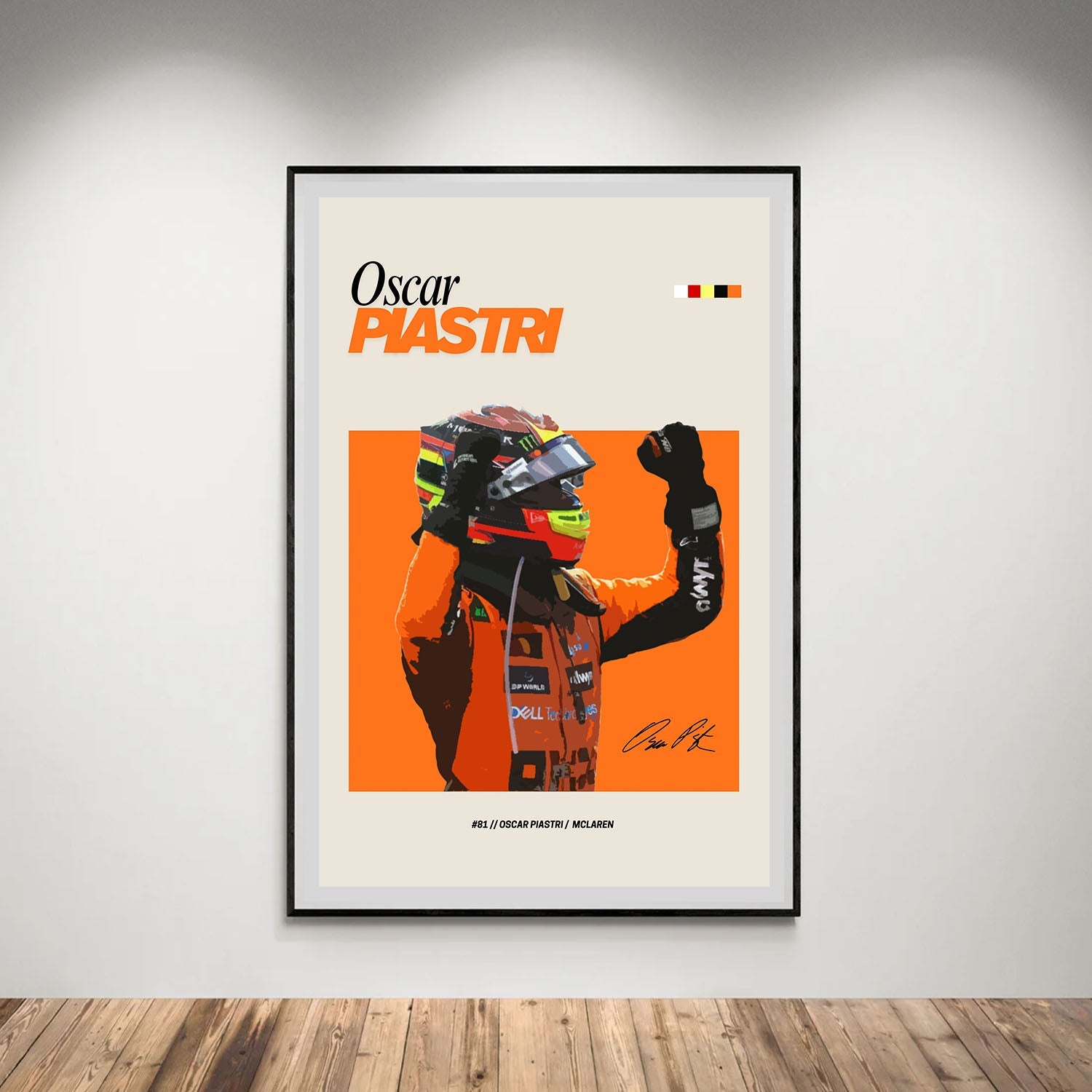 Flex Designs Poster Oscar Piastri McLaren F1 FlexM 8 x 10" Home Goods - Sports  Poster