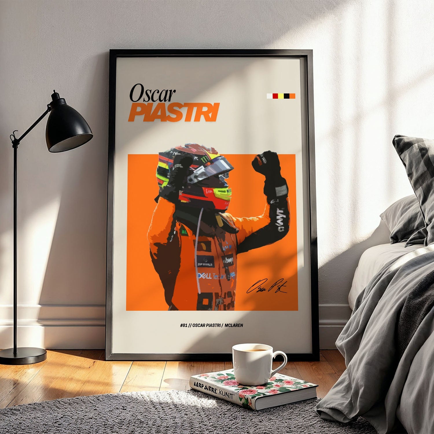 Flex Designs Poster Oscar Piastri McLaren F1 FlexM 5 x 7" Home Goods - Sports  Poster