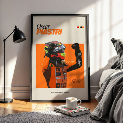 Flex Designs Poster Oscar Piastri McLaren F1 FlexM 5 x 7" Home Goods - Sports  Poster