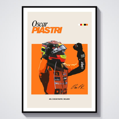 Flex Designs Poster Oscar Piastri McLaren F1 FlexM 8 x 10" Home Goods - Sports  Poster