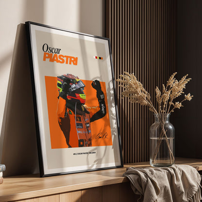 Flex Designs Poster Oscar Piastri McLaren F1 FlexM 5 x 7" Home Goods - Sports  Poster