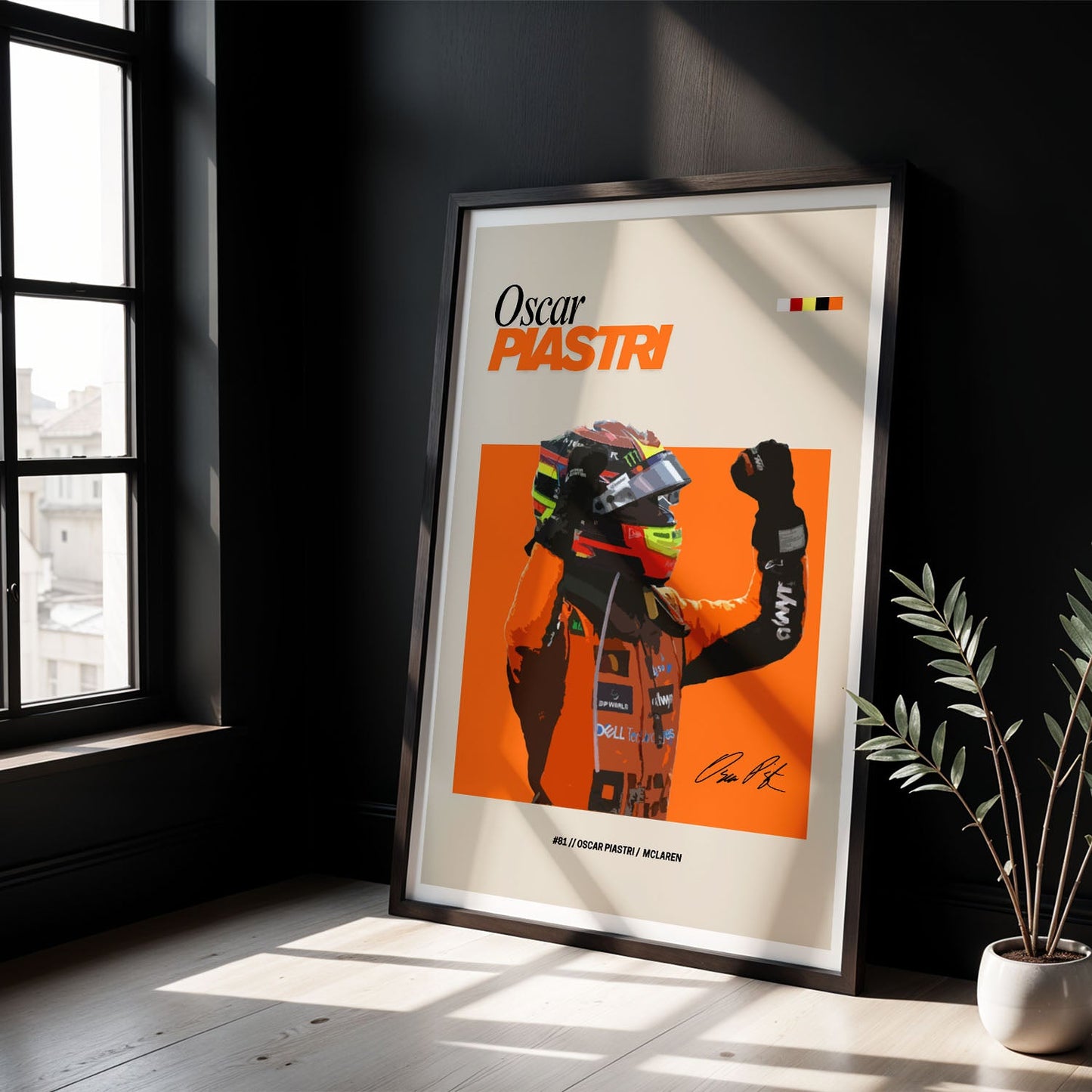 Flex Designs Poster Oscar Piastri McLaren F1 FlexM 8 x 10" Home Goods - Sports  Poster