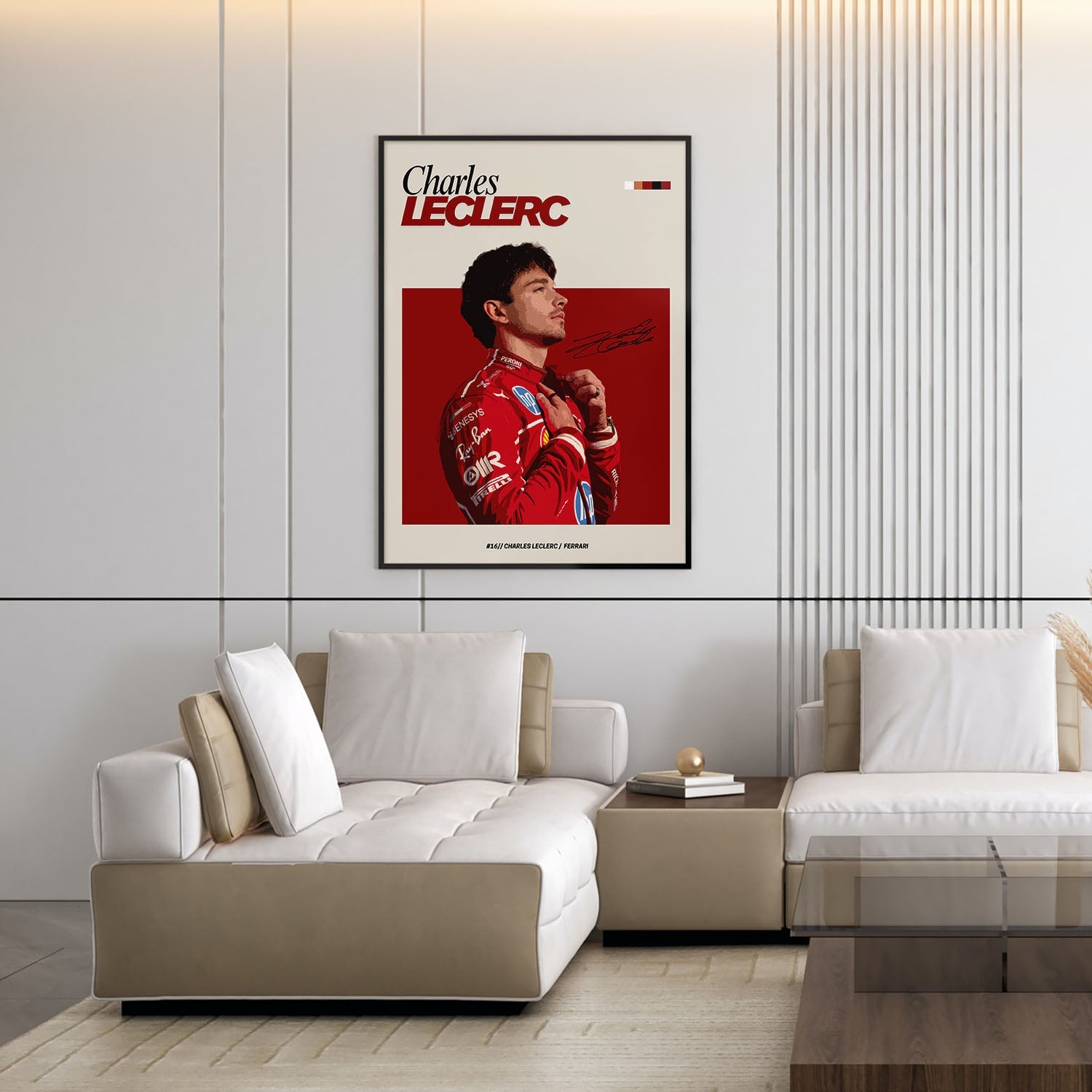 Flex Designs Poster Charles Leclerc Ferrari F1 FlexM 5 x 7" Home Goods - Sports  Poster