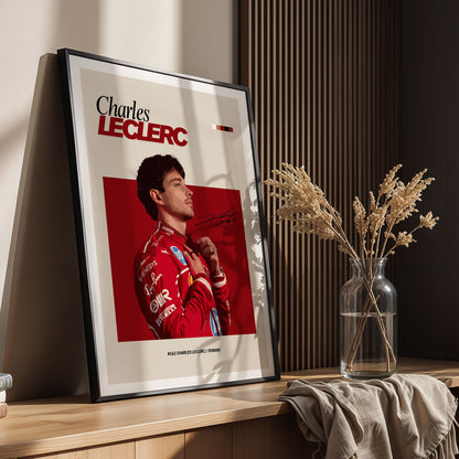 Flex Designs Poster Charles Leclerc Ferrari F1 FlexM 5 x 7" Home Goods - Sports  Poster