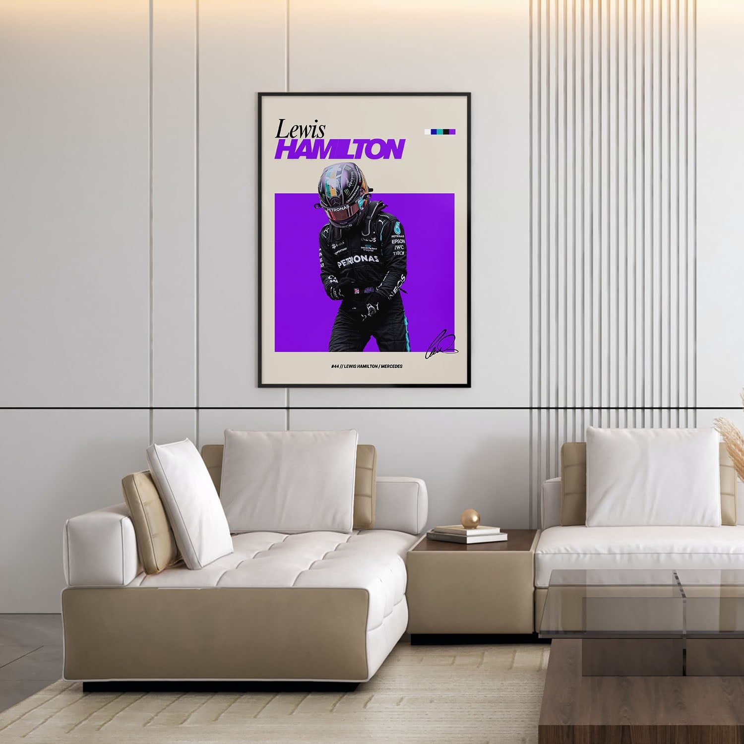 Flex Designs Poster Lewis Hamilton Mercedes F1 FlexM 5 x 7" Home Goods - Sports  Poster