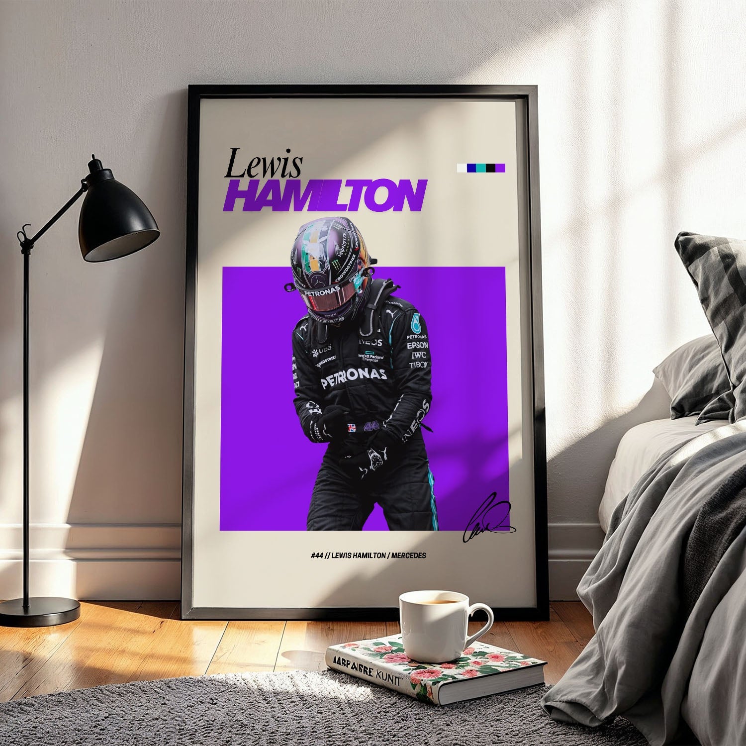 Flex Designs Poster Lewis Hamilton Mercedes F1 FlexM 5 x 7" Home Goods - Sports  Poster