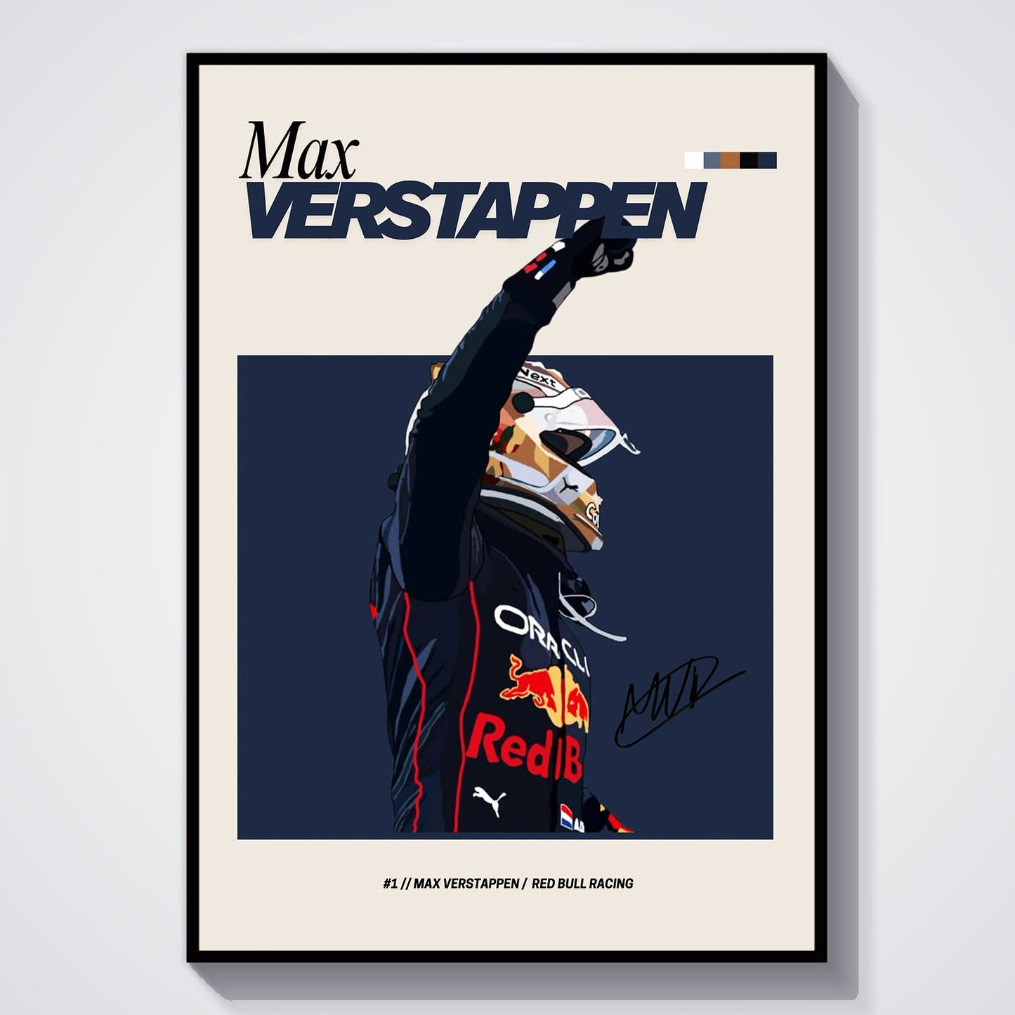 Flex Designs Poster Max Verstappen Red Bull F1 FlexM 5 x 7" Home Goods - Sports  Poster