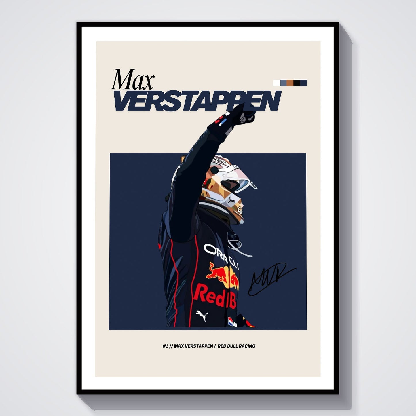 Flex Designs Poster Max Verstappen Red Bull F1 FlexM 8 x 10" Home Goods - Sports  Poster