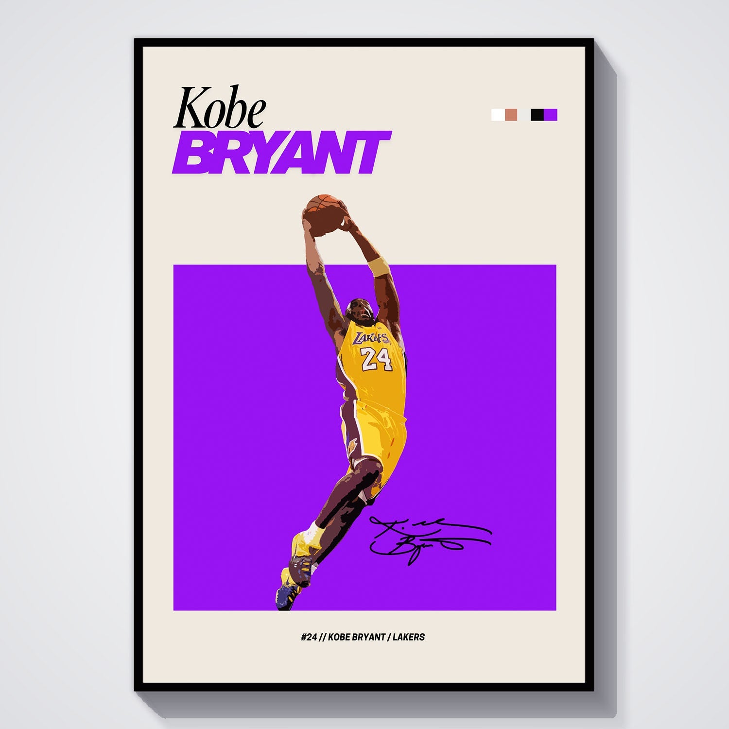 Flex Designs Poster Kobe Bryant NBA FlexM 5 x 7" Home Goods - Sports  Poster