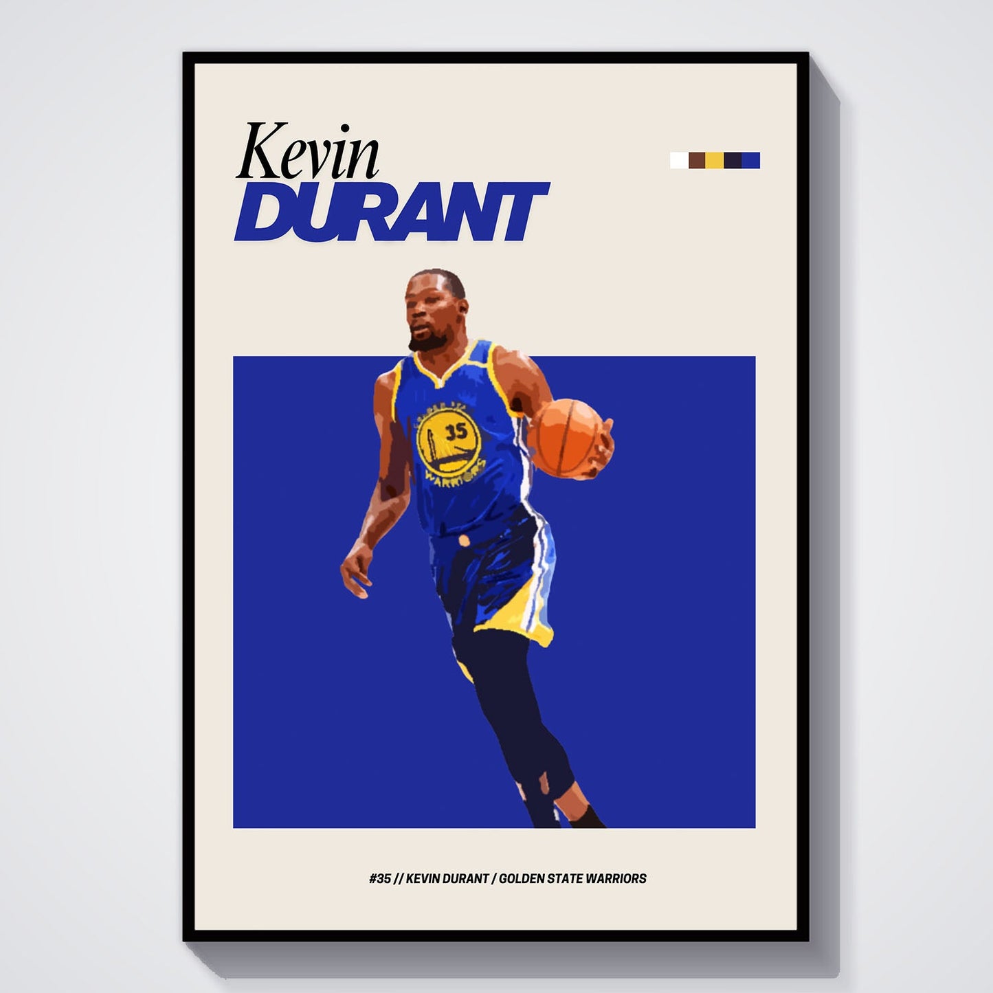 Flex Designs Poster Kevin Durant GS NBA FlexM 5 x 7" Home Goods - Sports  Poster