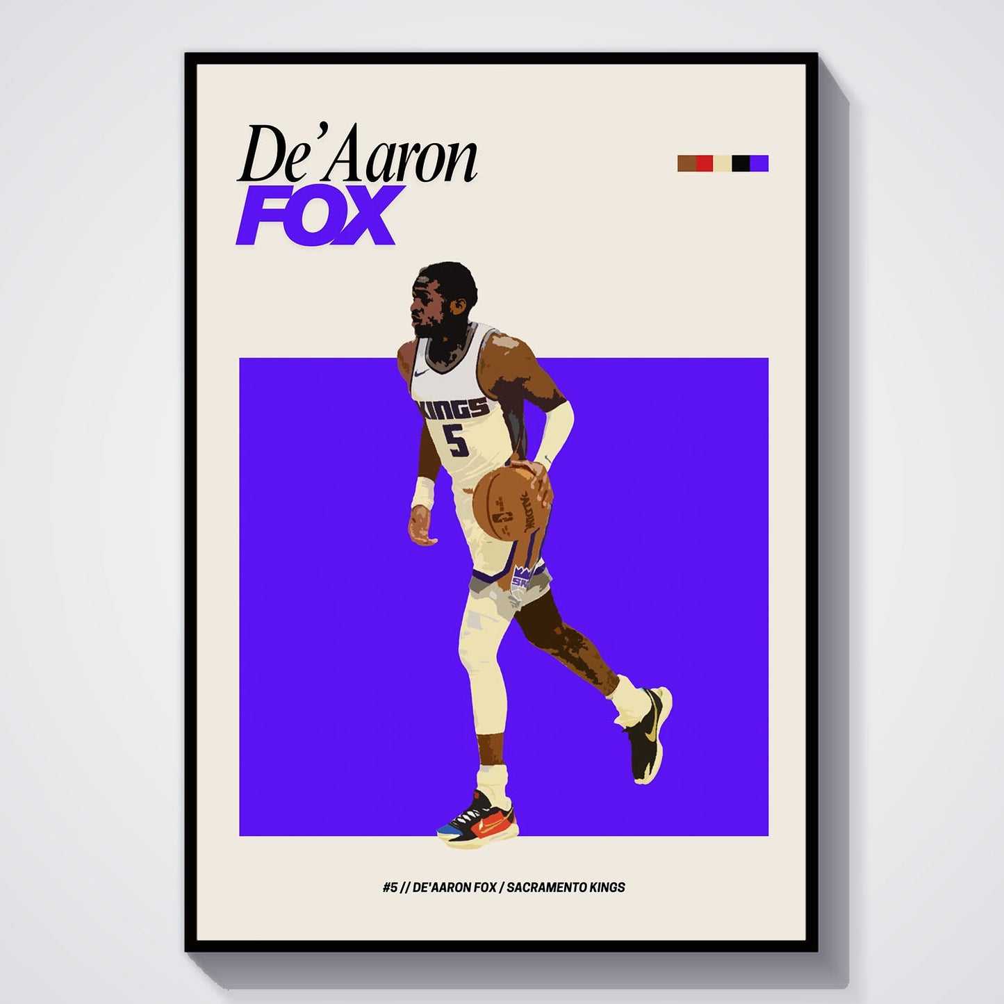 Flex Designs Poster De'Aaron Fox NBA FlexM 5 x 7" Home Goods - Sports  Poster