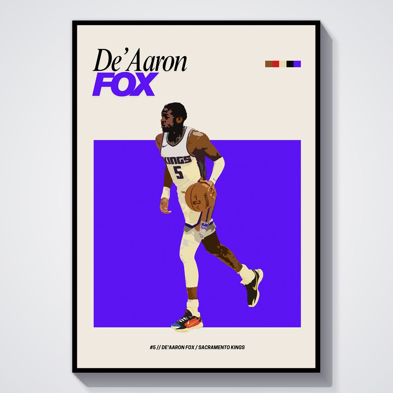 Flex Designs Poster De'Aaron Fox NBA FlexM 5 x 7" Home Goods - Sports  Poster