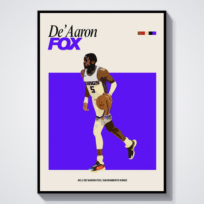 Flex Designs Poster De'Aaron Fox NBA FlexM 5 x 7" Home Goods - Sports  Poster