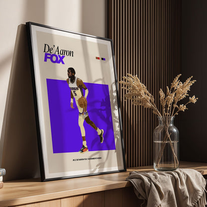 Flex Designs Poster De'Aaron Fox NBA FlexM 5 x 7" Home Goods - Sports  Poster