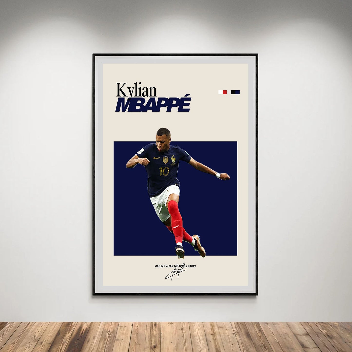 Flex Designs Poster Kylian Mbappe FlexM 8 x 10" Home Goods - Sports  Poster