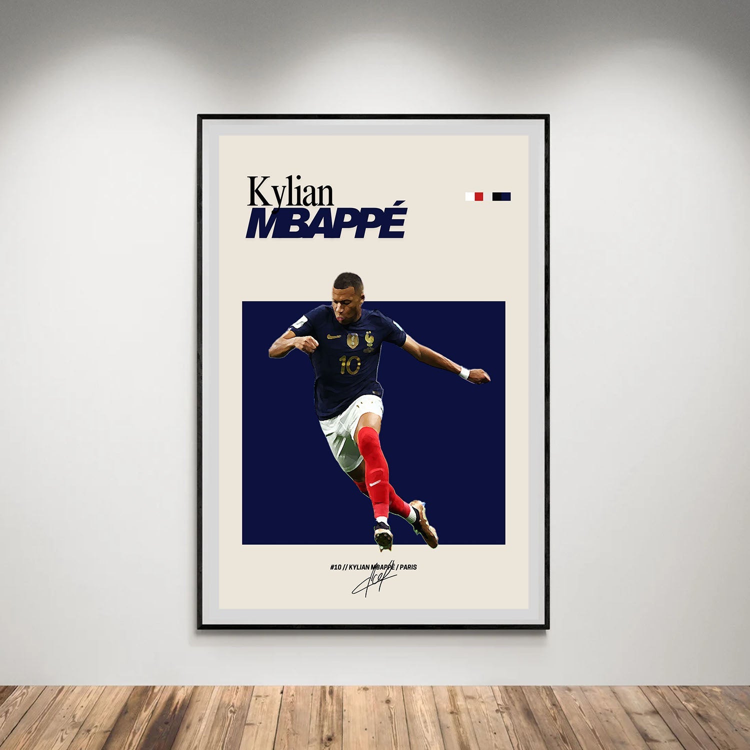 Flex Designs Poster Kylian Mbappe FlexM 8 x 10" Home Goods - Sports  Poster