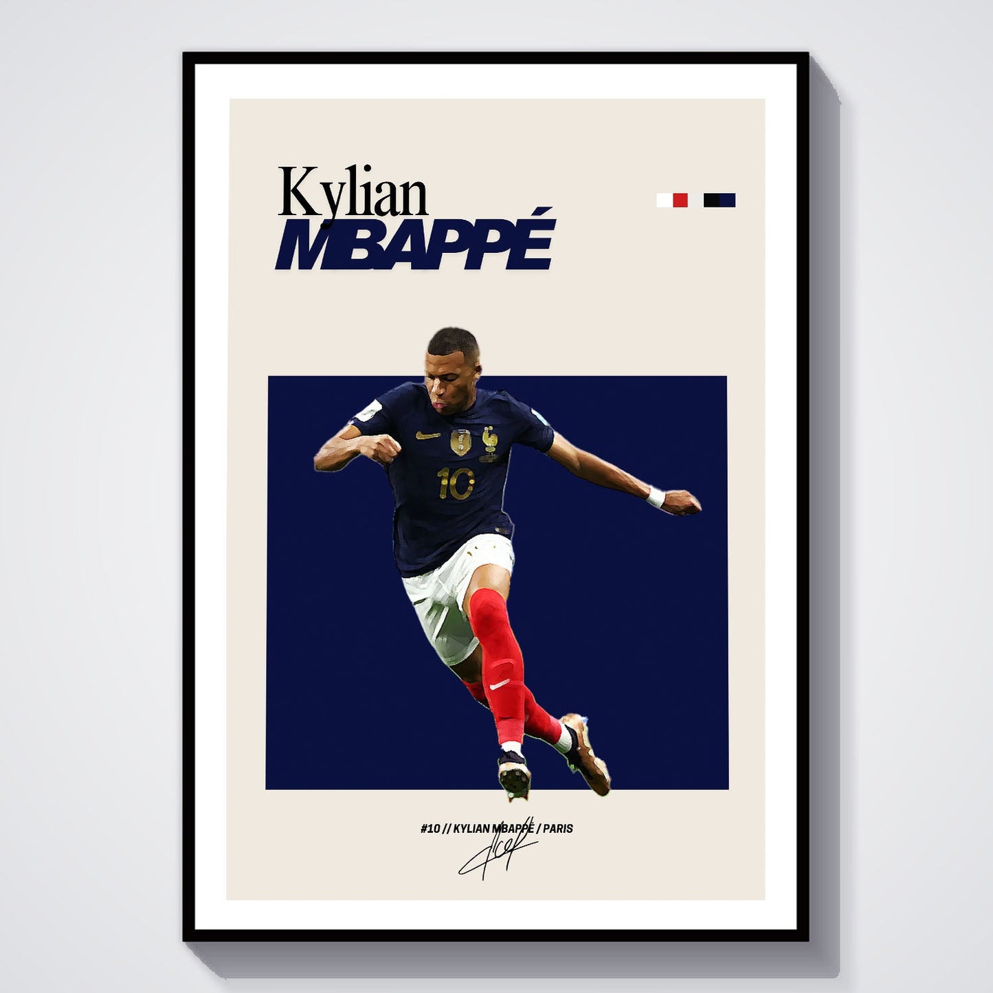 Flex Designs Poster Kylian Mbappe FlexM 8 x 10" Home Goods - Sports  Poster