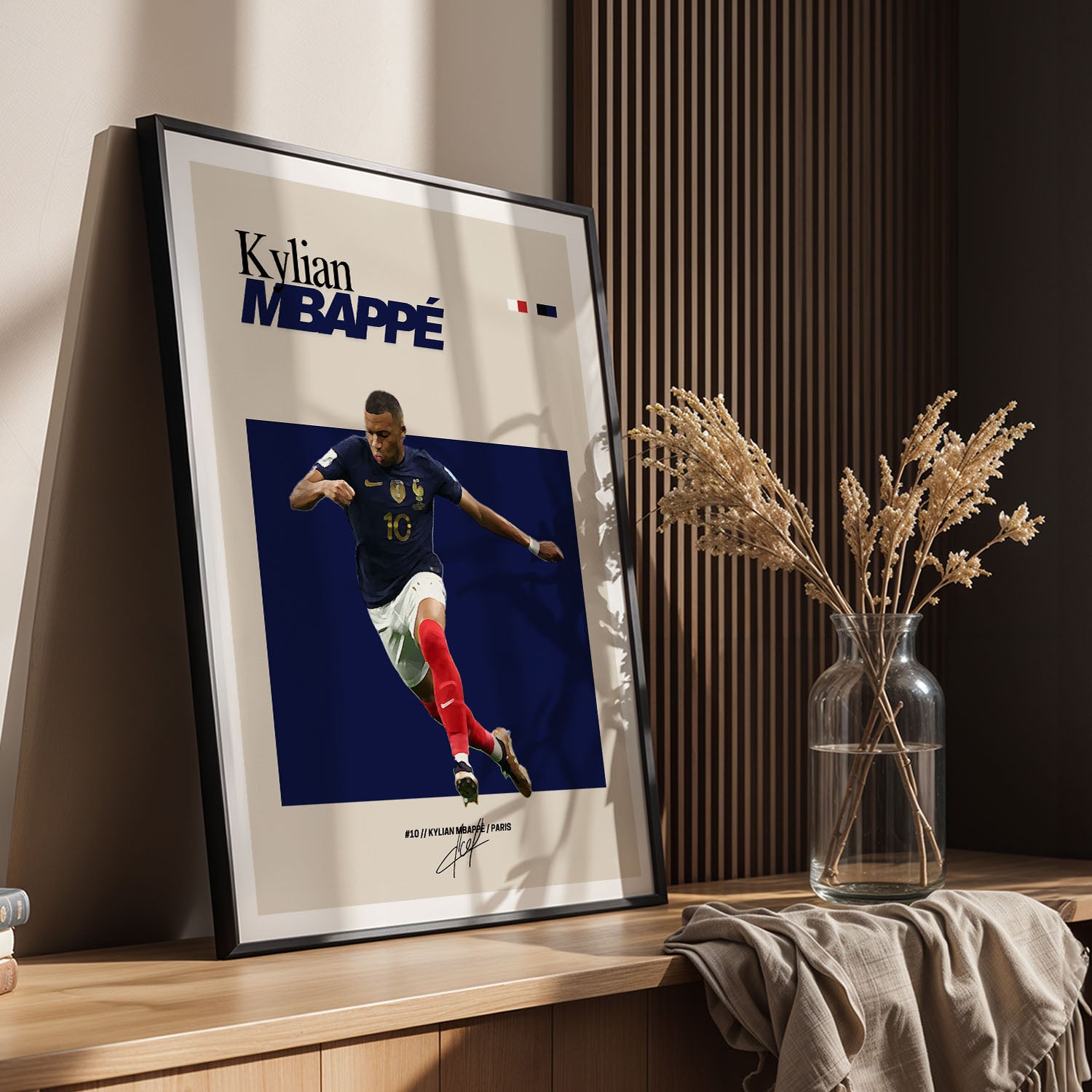 Flex Designs Poster Kylian Mbappe FlexM 5 x 7" Home Goods - Sports  Poster