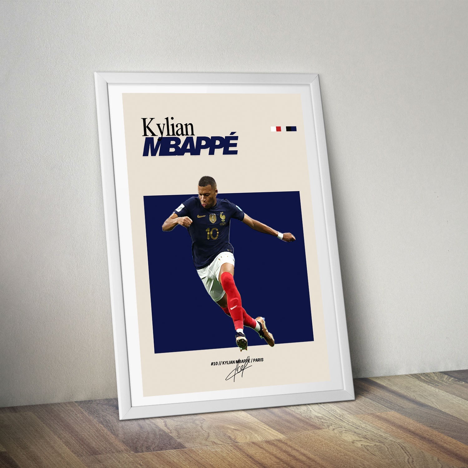 Flex Designs Poster Kylian Mbappe FlexM 8 x 10" Home Goods - Sports  Poster