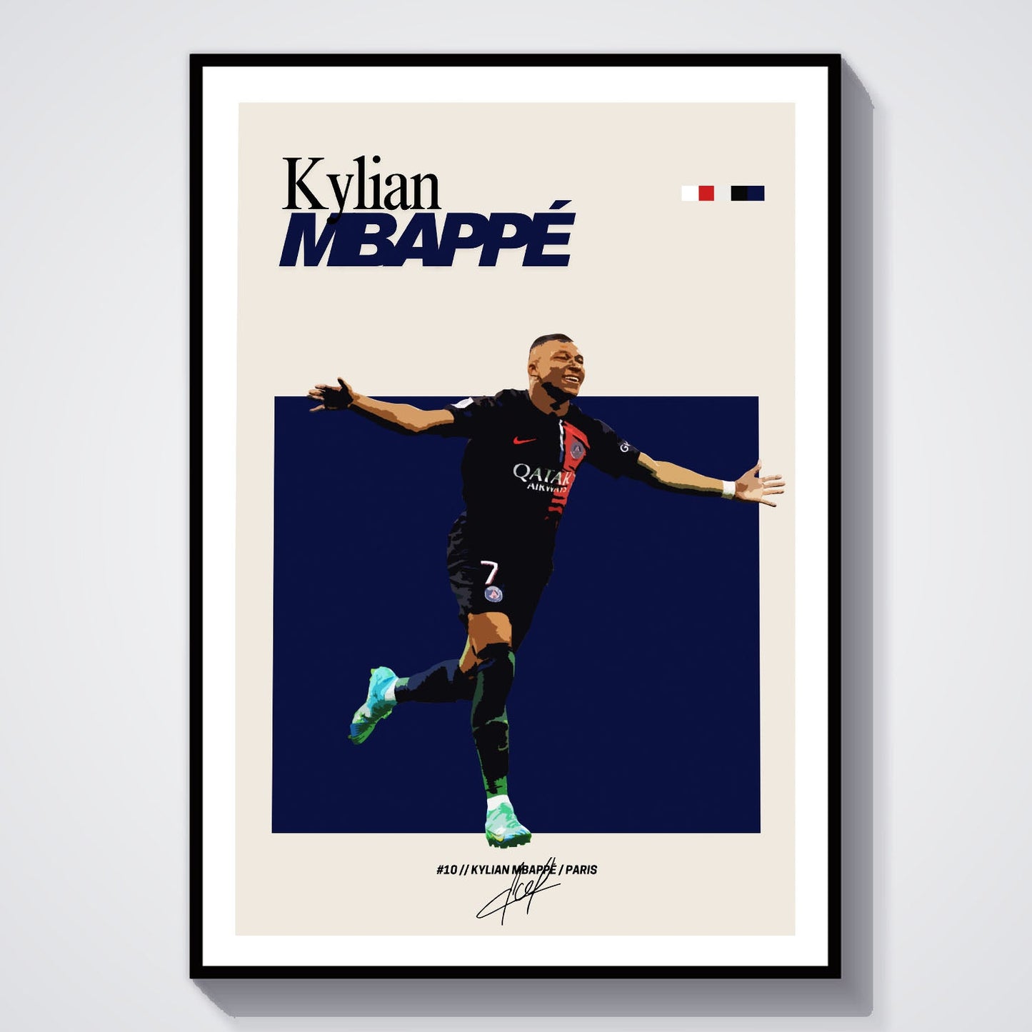 Flex Designs Poster Kylian Mbappe PSG FlexM 8 x 10" Home Goods - Sports  Poster