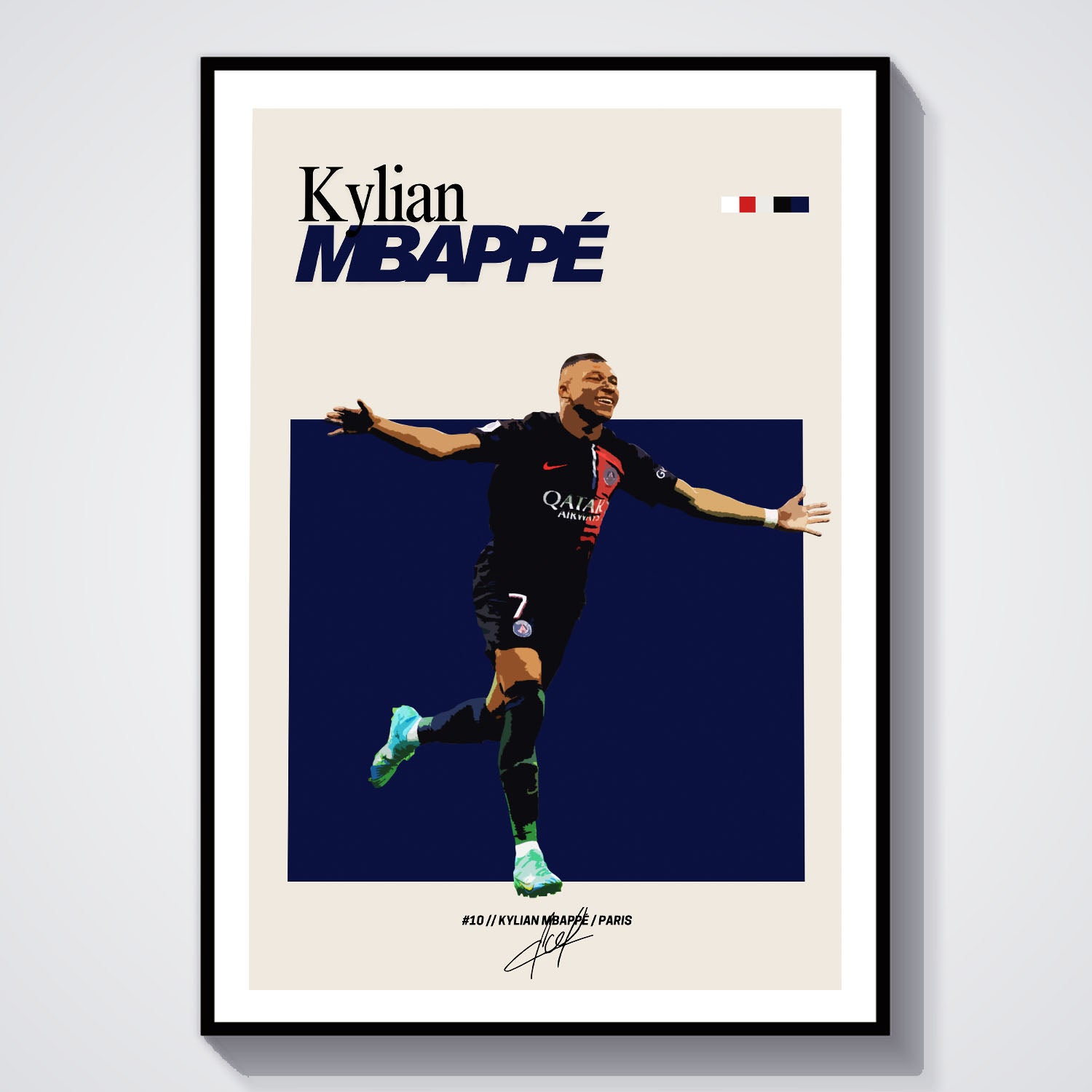 Flex Designs Poster Kylian Mbappe PSG FlexM 8 x 10" Home Goods - Sports  Poster