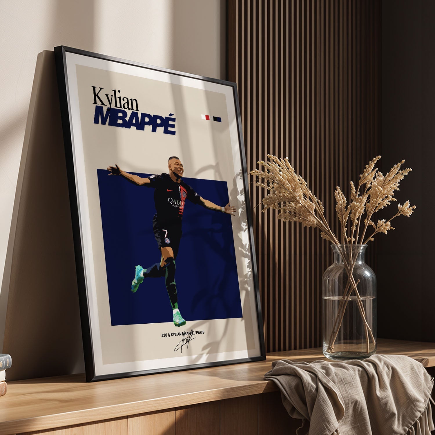 Flex Designs Poster Kylian Mbappe PSG FlexM 5 x 7" Home Goods - Sports  Poster