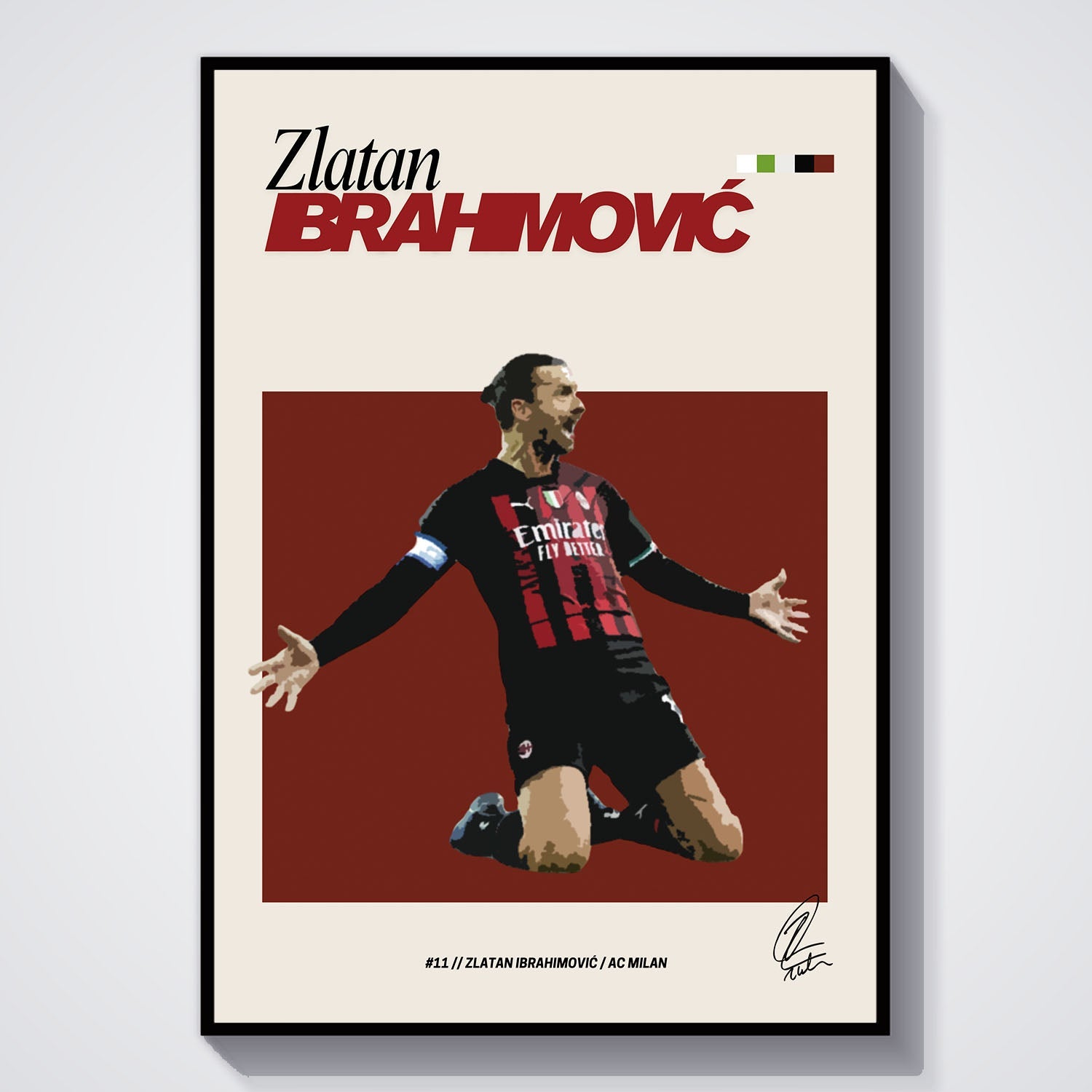 Flex Designs Poster Zlatan Ibrahimovic FlexM 5 x 7" Home Goods - Sports  Poster