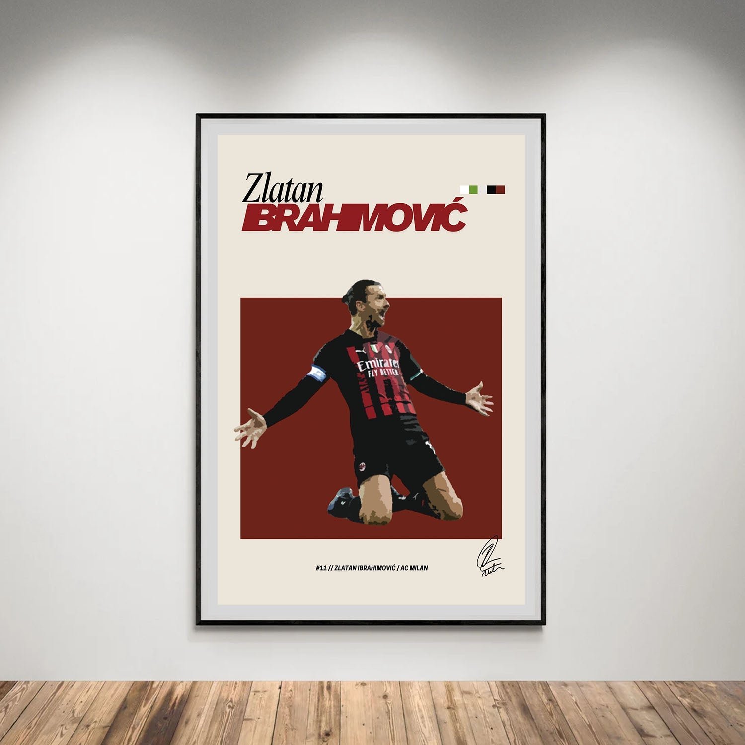 Flex Designs Poster Zlatan Ibrahimovic FlexM 8 x 10" Home Goods - Sports  Poster