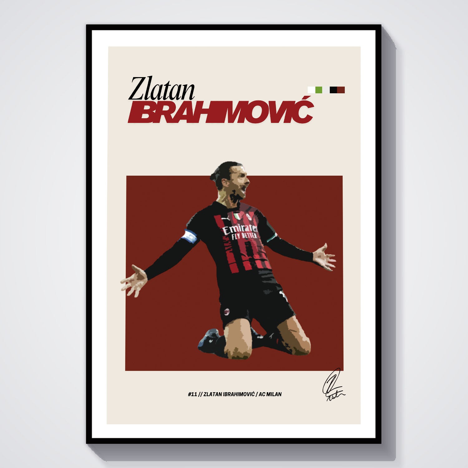 Flex Designs Poster Zlatan Ibrahimovic FlexM 8 x 10" Home Goods - Sports  Poster