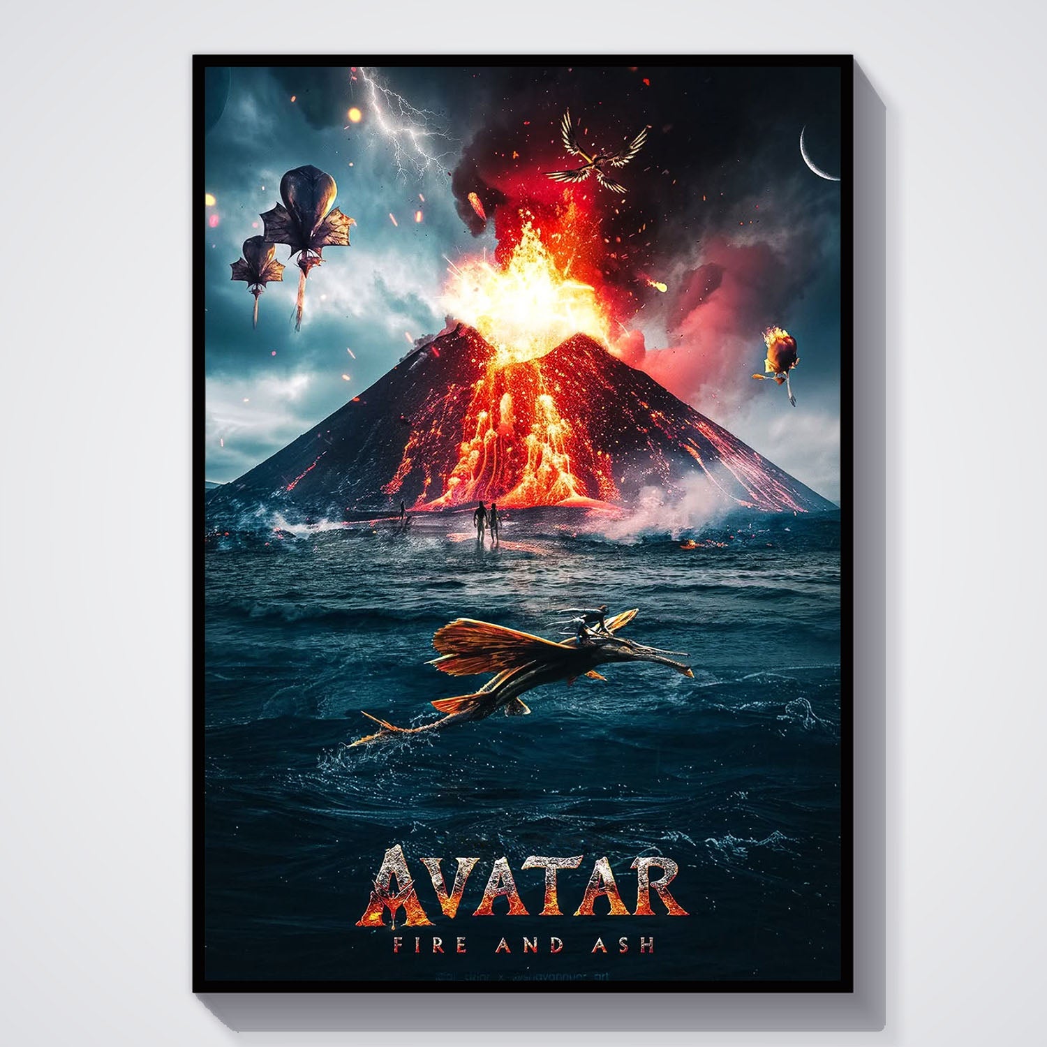 Flex Designs Poster Avatar Fire and Ash Alternate 5 x 7" Home Goods - Movie 2025 Movie Poster