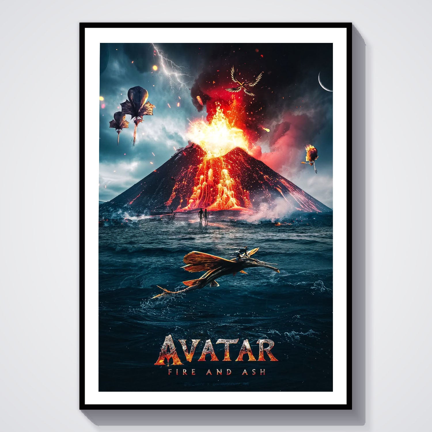 Flex Designs Poster Avatar Fire and Ash Alternate 8 x 10" Home Goods - Movie 2025 Movie Poster