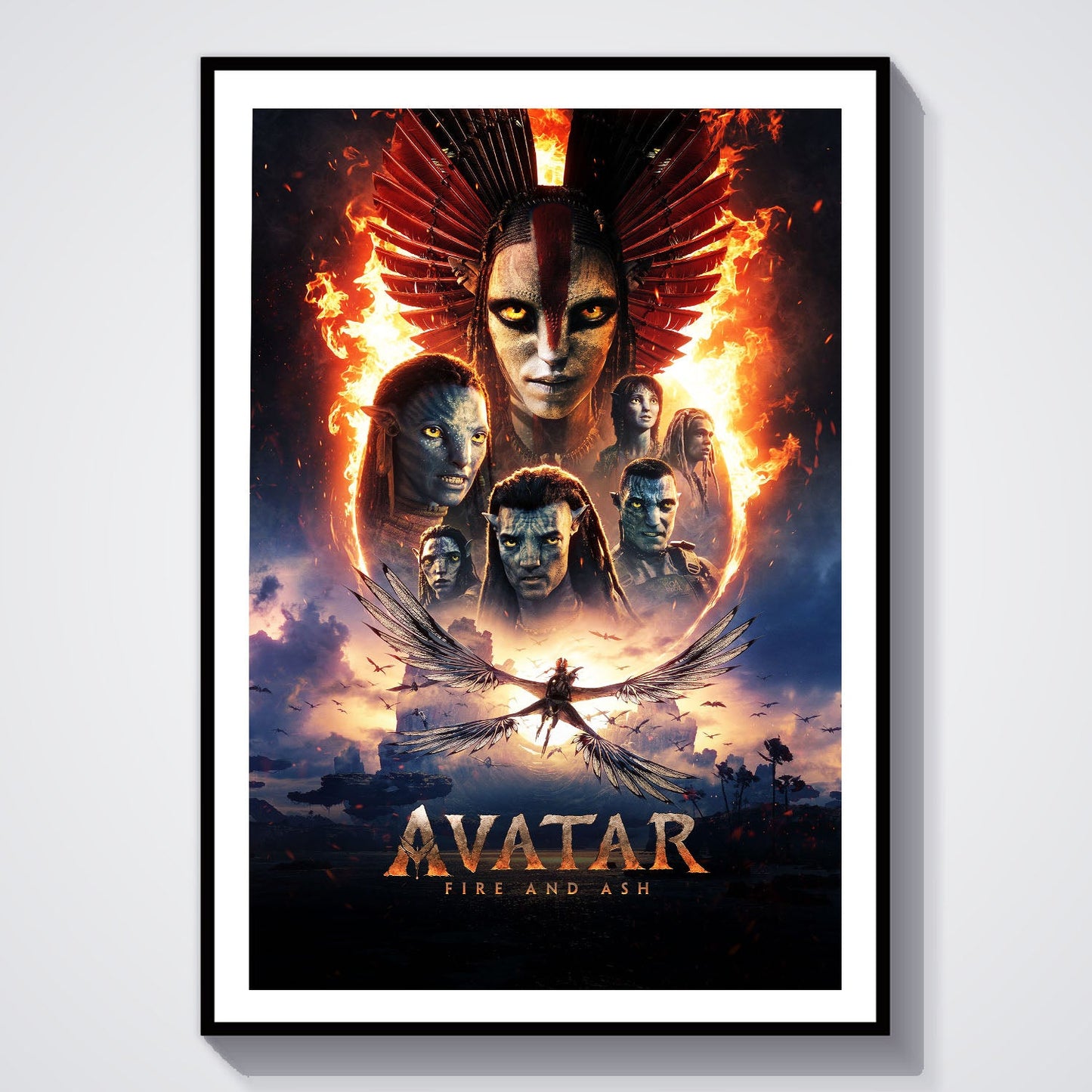 Flex Designs Poster Avatar Fire and Ash Cinematic 8 x 10" Home Goods - Movie 2025 Movie Poster
