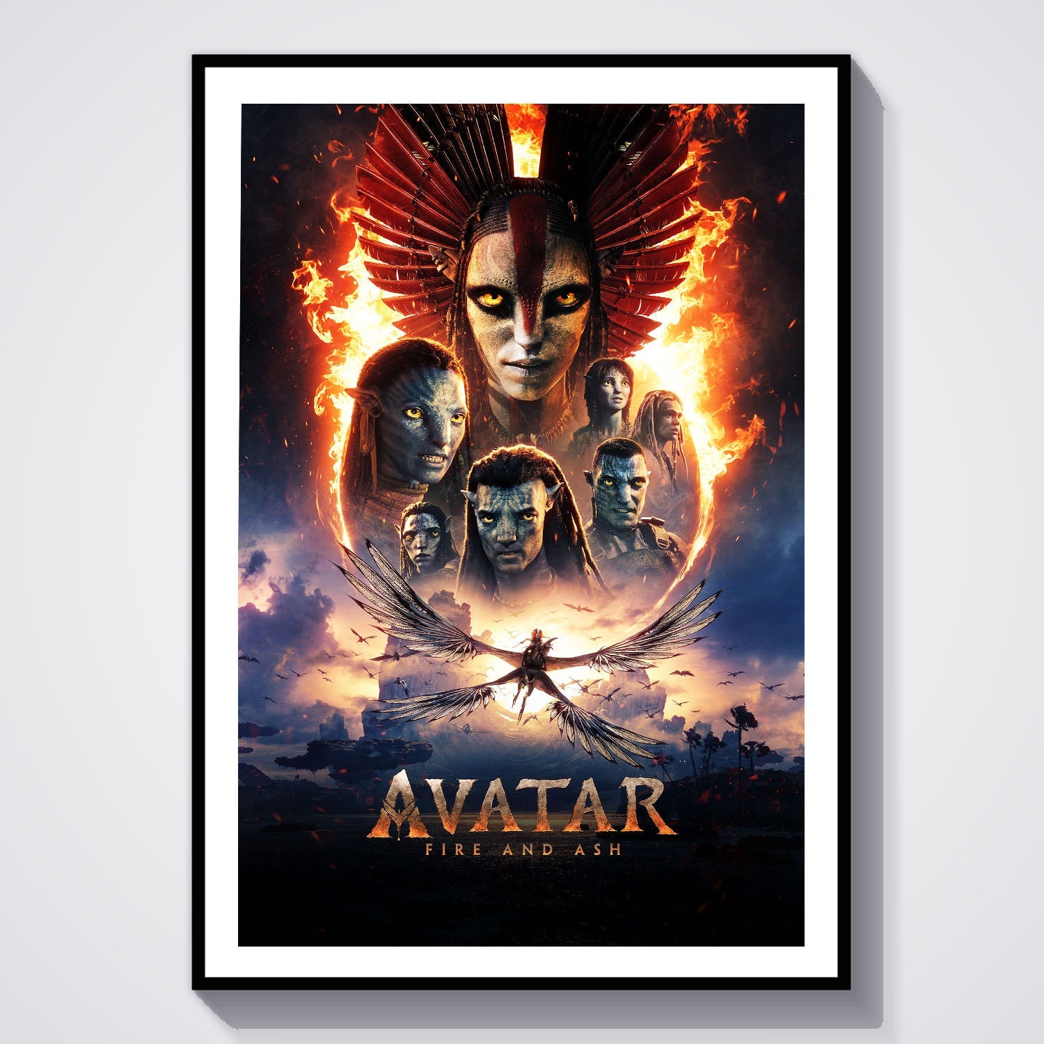 Flex Designs Poster Avatar Fire and Ash Cinematic 8 x 10" Home Goods - Movie 2025 Movie Poster