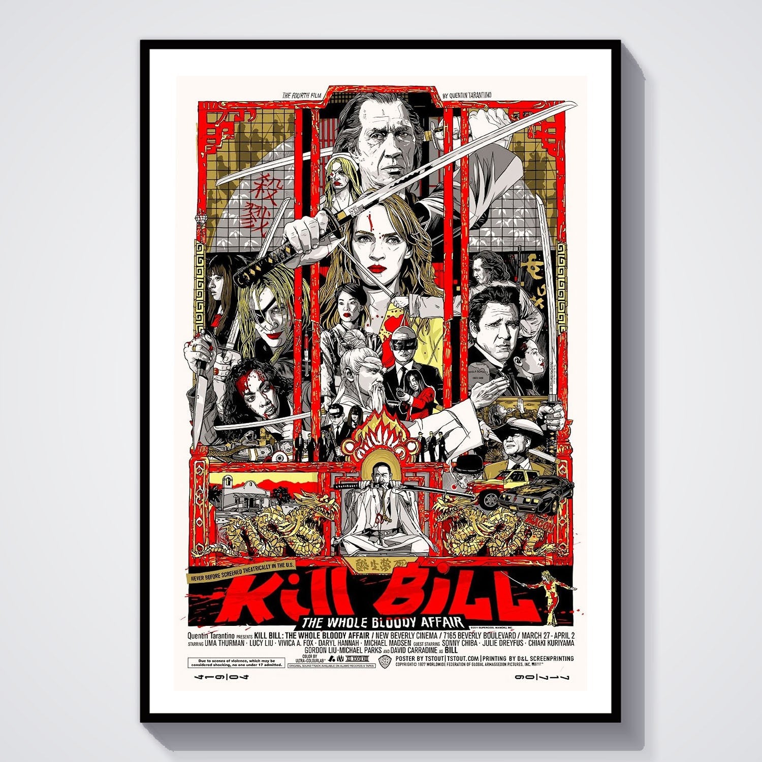Flex Designs Poster Kill Bill The Whole Bloody Affair Key Art 8 x 10" Home Goods - Movie 2011 Movie Poster