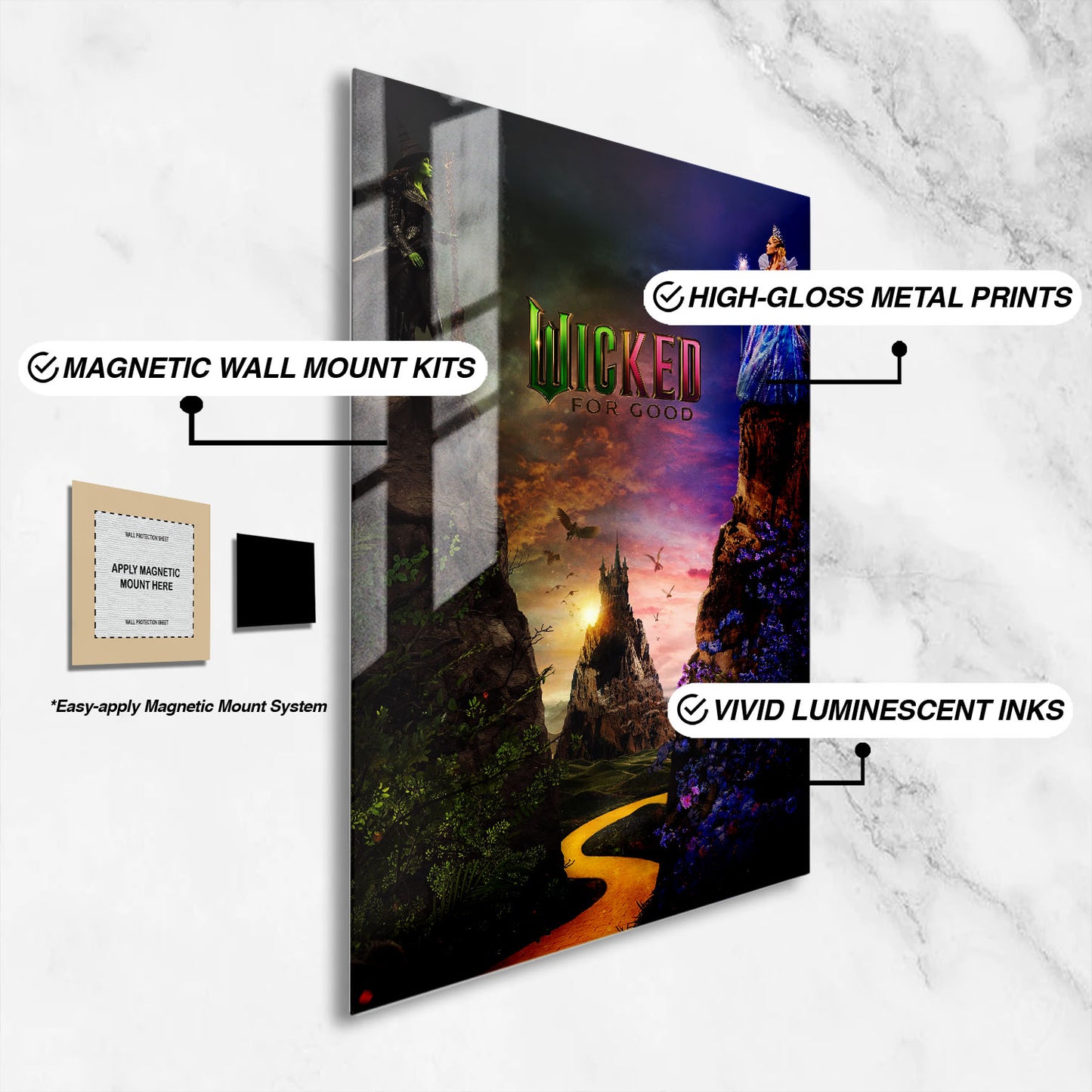 Wicked For Good Movie Metal Poster