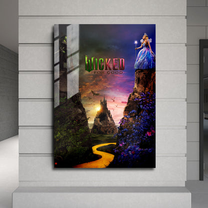 Wicked For Good Movie Metal Poster