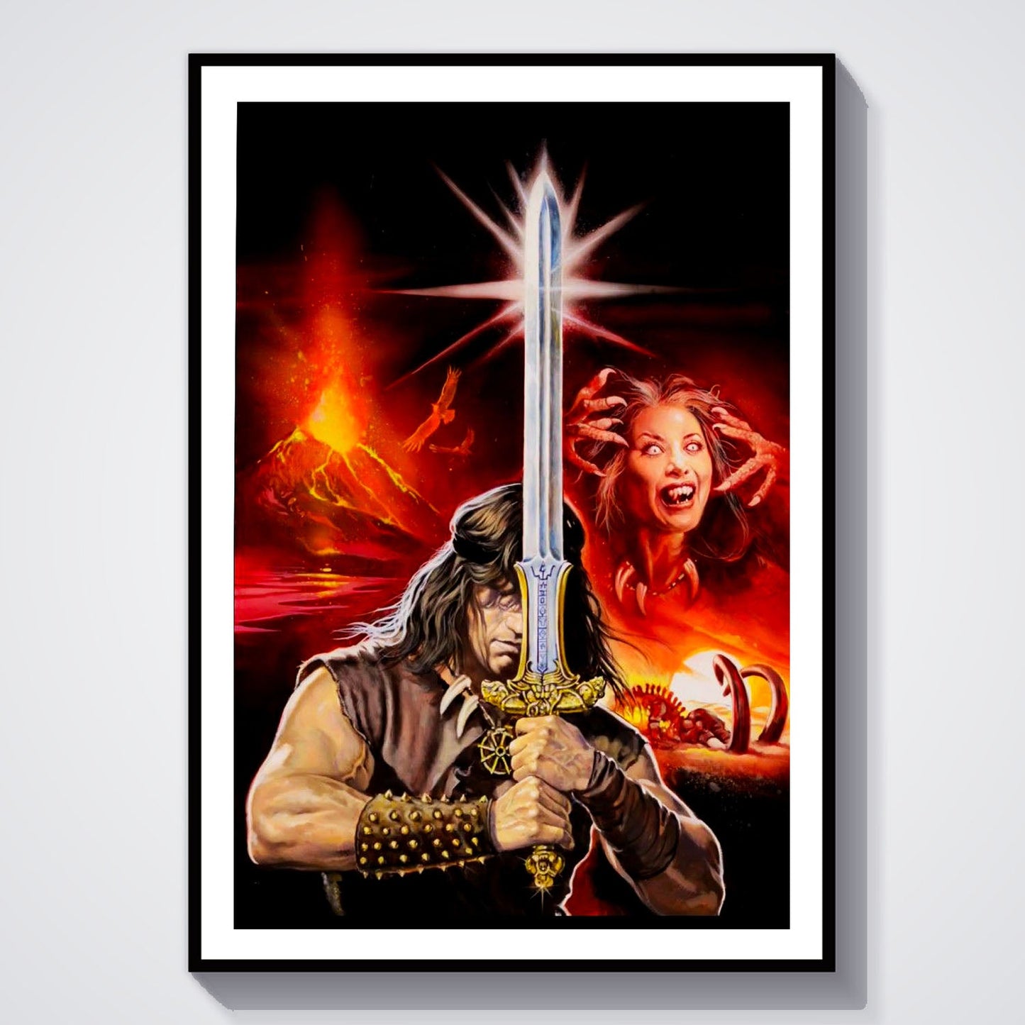 Flex Designs Poster Conan the Barbarian Key Art 8 x 10" Home Goods - Movie 1982 Movie Poster