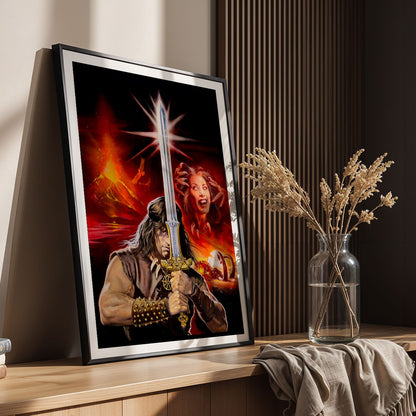 Flex Designs Poster Conan the Barbarian Key Art 5 x 7" Home Goods - Movie 1982 Movie Poster