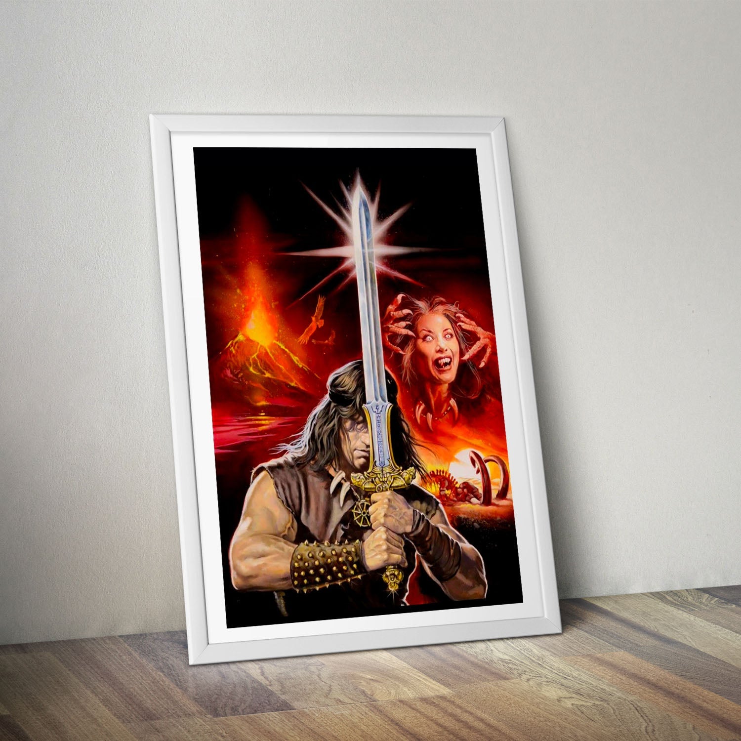 Flex Designs Poster Conan the Barbarian Key Art 8 x 10" Home Goods - Movie 1982 Movie Poster