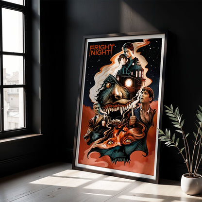 Flex Designs Poster Fright Night 8 x 10" Home Goods - Movie 1985 Movie Poster