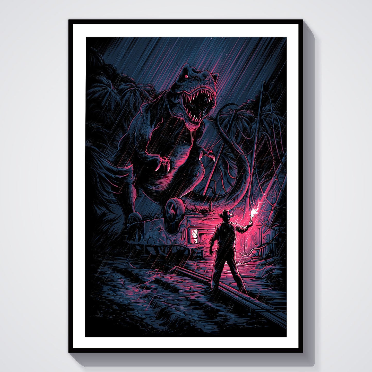 Flex Designs Poster Jurassic Park Sketch 8 x 10" Home Goods - Movie 1993 Movie Poster