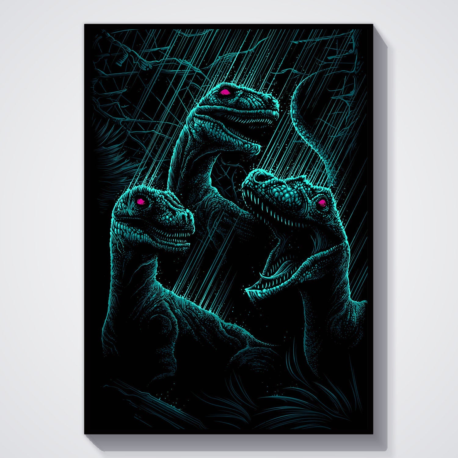 Flex Designs Poster Jurassic Park III Sketch 5 x 7" Home Goods - Movie 2001 Movie Poster