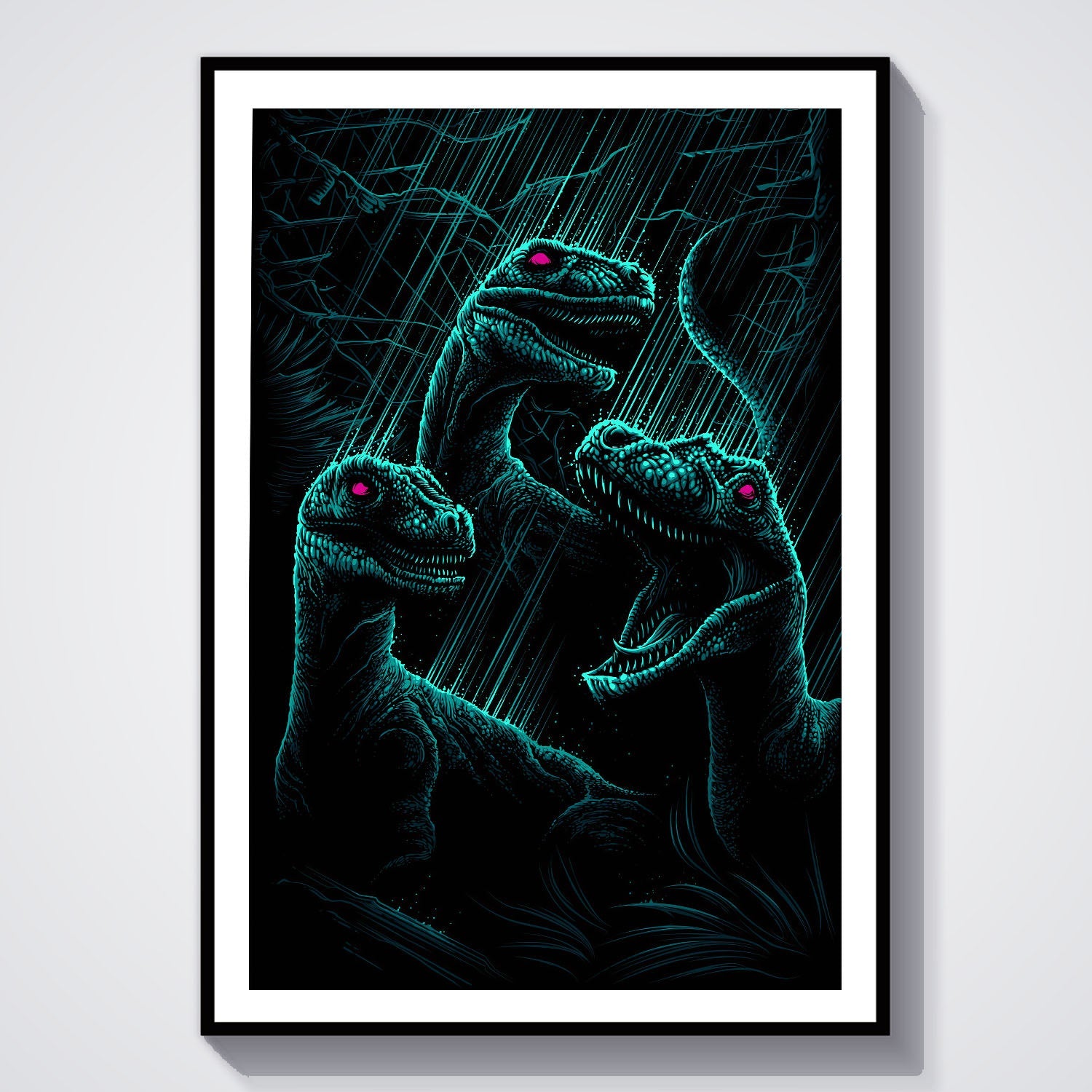 Flex Designs Poster Jurassic Park III Sketch 8 x 10" Home Goods - Movie 2001 Movie Poster