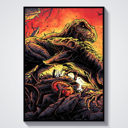 Flex Designs Poster Jurassic Park The Lost World Sketch 5 x 7" Home Goods - Movie 1997 Movie Poster
