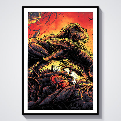 Flex Designs Poster Jurassic Park The Lost World Sketch 8 x 10" Home Goods - Movie 1997 Movie Poster