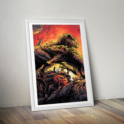 Flex Designs Poster Jurassic Park The Lost World Sketch 8 x 10" Home Goods - Movie 1997 Movie Poster