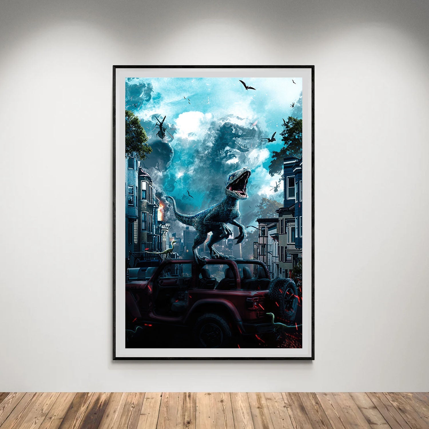 Flex Designs Poster Jurassic World Dominion Sketch 8 x 10" Home Goods - Movie 2022 Movie Poster
