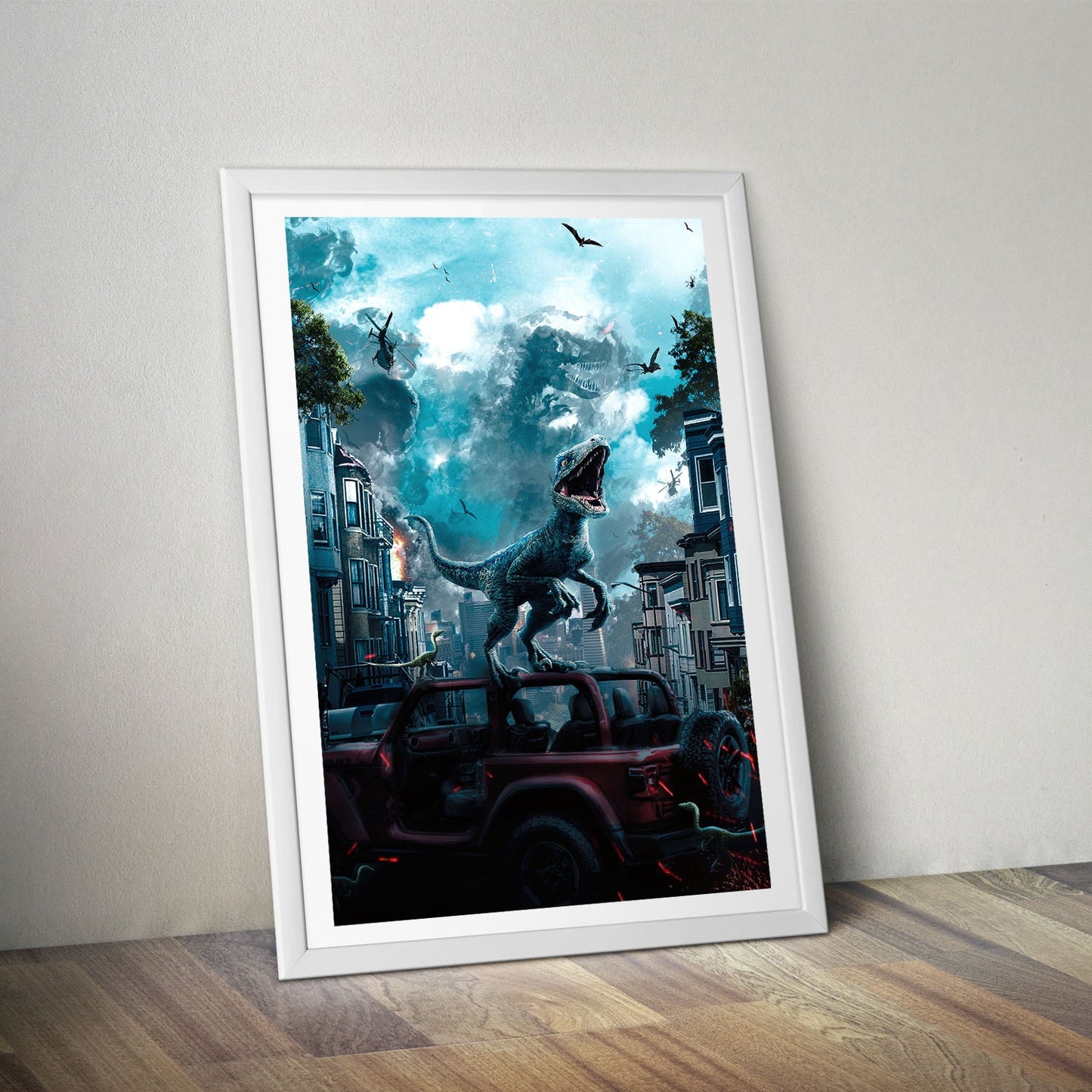 Flex Designs Poster Jurassic World Dominion Sketch 8 x 10" Home Goods - Movie 2022 Movie Poster