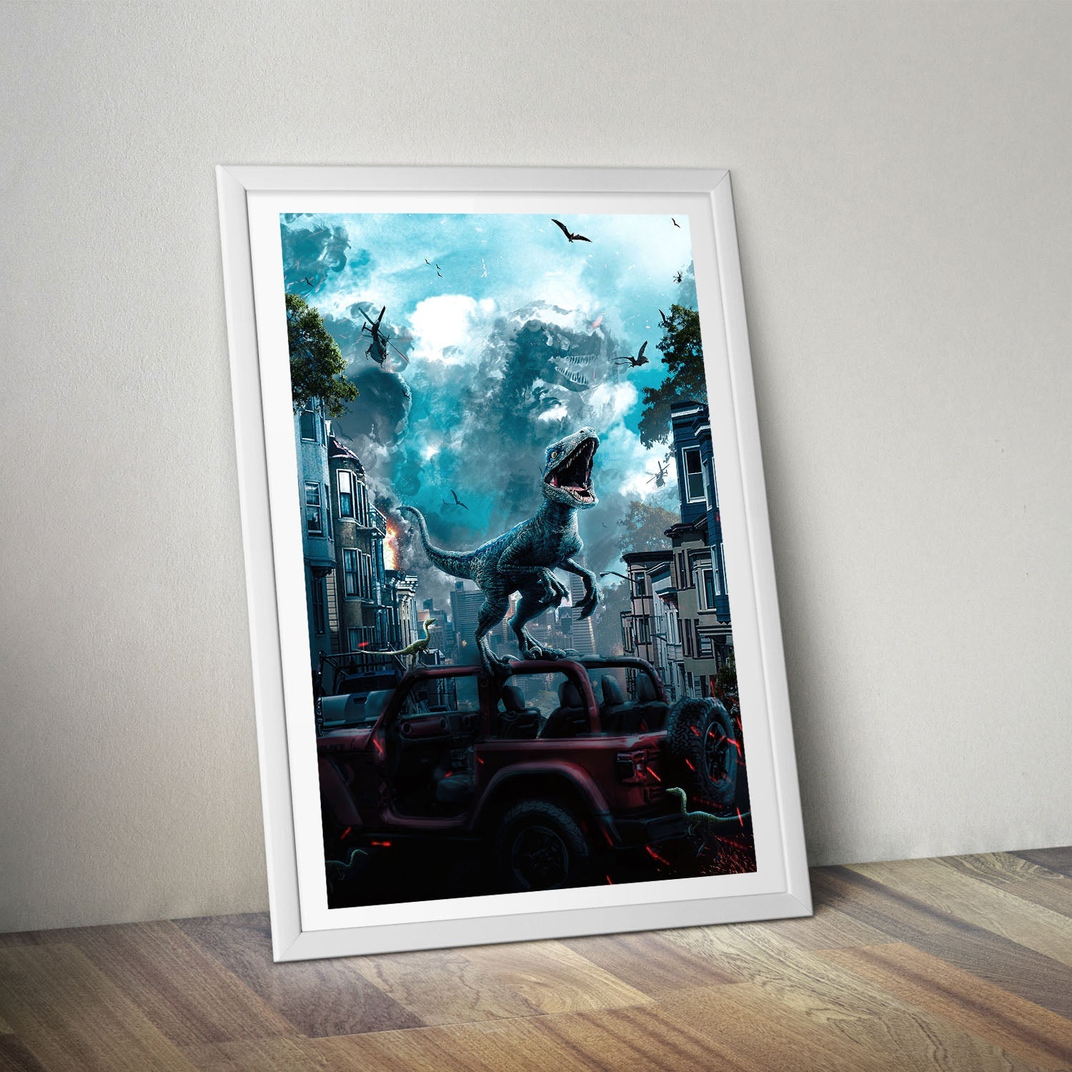 Flex Designs Poster Jurassic World Dominion Sketch 8 x 10" Home Goods - Movie 2022 Movie Poster